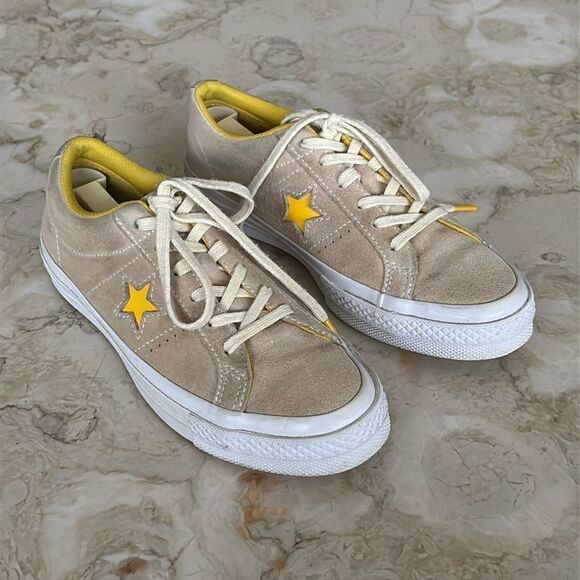 Converse One Star Low 'Beige Yellow' Suede Leather - Picture 2 of 13